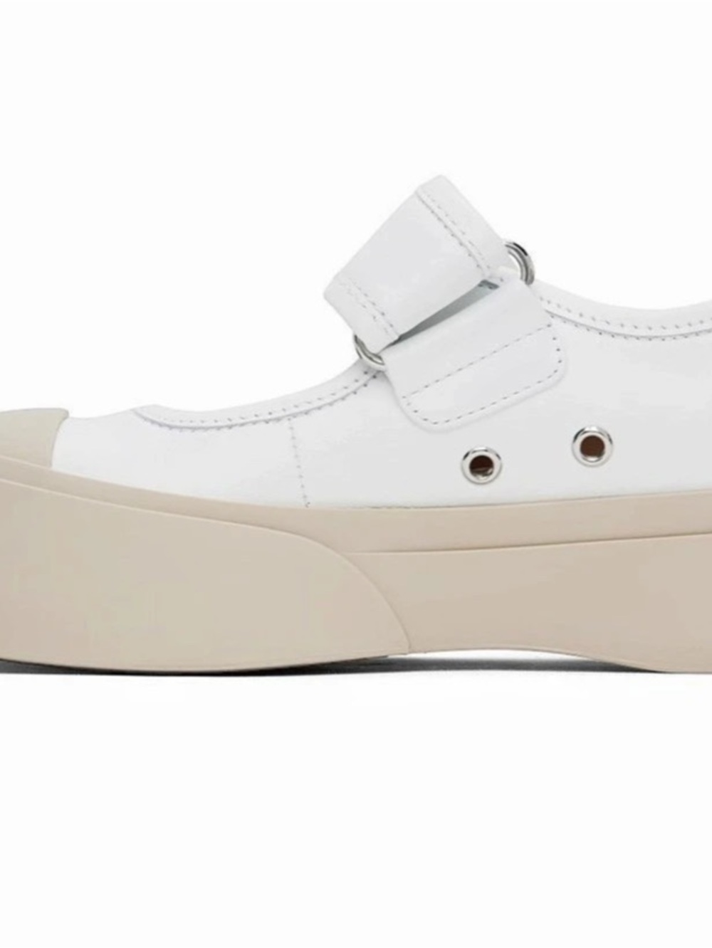 Marni Pablo Mary Jane Sneaker Platform Shoes in White - Picture 3 of 5